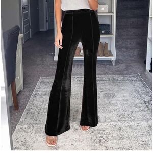 Women's High Waisted Wide Leg Bell Bottom Pants Flared Hem Size 2XL